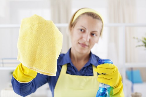 After builders cleaning team removing dust from a renovated N6 property