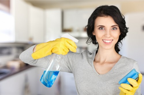 Local cleaning team working in a N6 property with access challenges