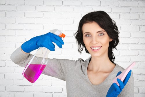 Local cleaning team carrying out a thorough deep clean in N6